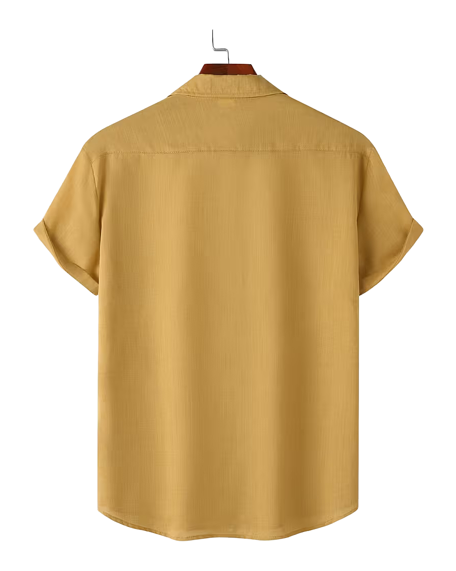 Relaxed Fit Short Sleeve Button Shirt