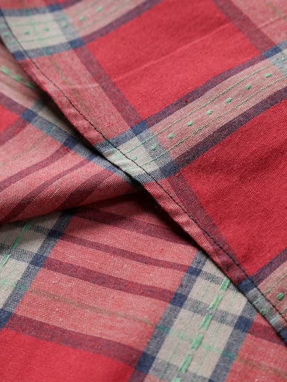 Men’s Short Sleeve Plaid Casual Shirt