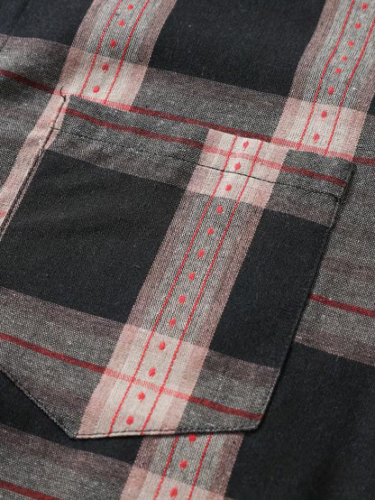 Men’s Short Sleeve Plaid Casual Shirt