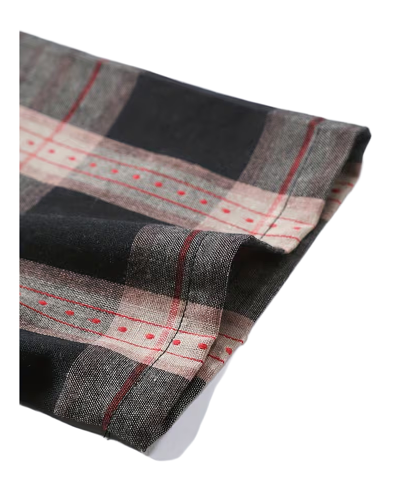 Men’s Short Sleeve Plaid Casual Shirt