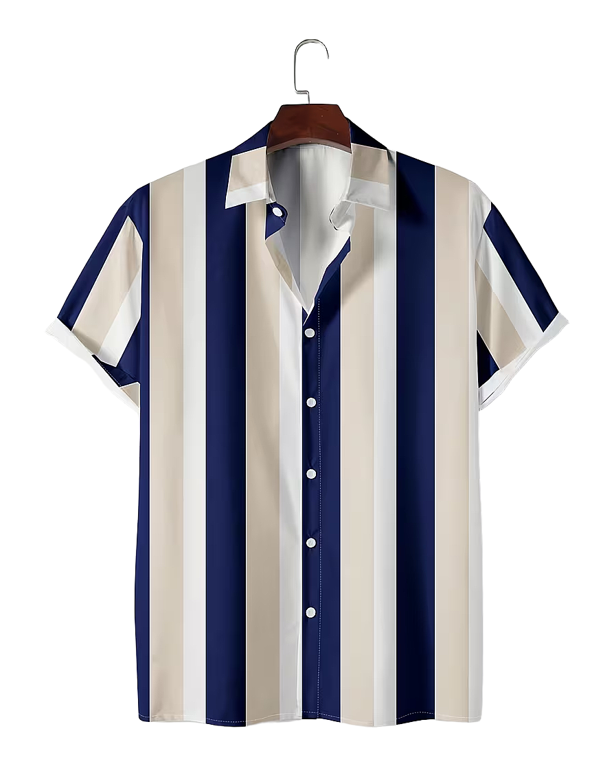 Vertical Stripe Casual Shirt