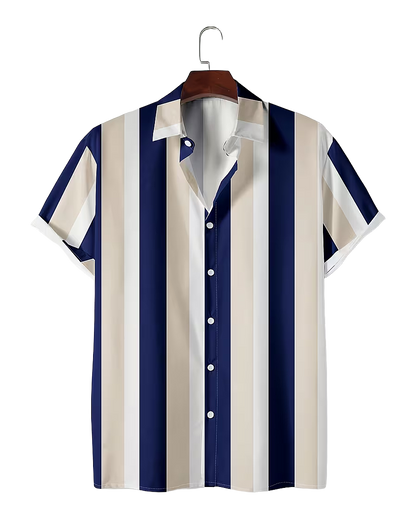 Vertical Stripe Casual Shirt