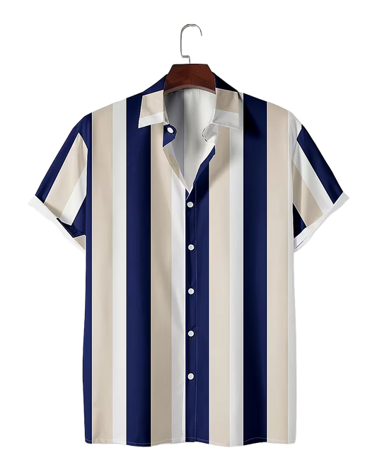 Vertical Stripe Casual Shirt