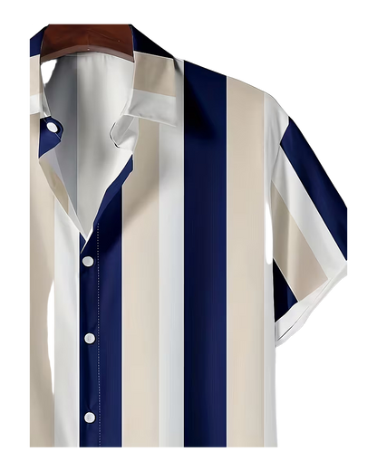 Vertical Stripe Casual Shirt