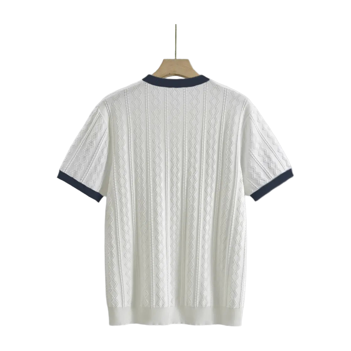 Men's Summer Slim Fit T-Shirt - Breathable Knit Fabric, Solid Color Round Neck Casual Tee