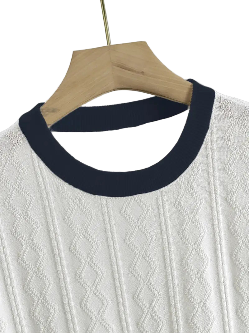 Men's Summer Slim Fit T-Shirt - Breathable Knit Fabric, Solid Color Round Neck Casual Tee