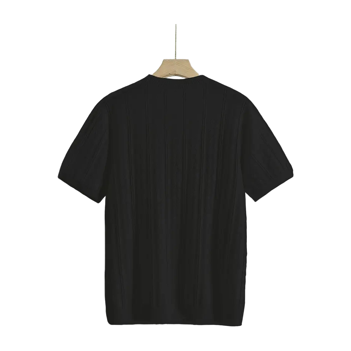 Men's Summer Slim Fit T-Shirt - Breathable Knit Fabric, Solid Color Round Neck Casual Tee
