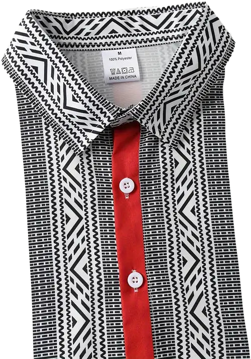 Minimalist Micro-Tribe Panel Shirt