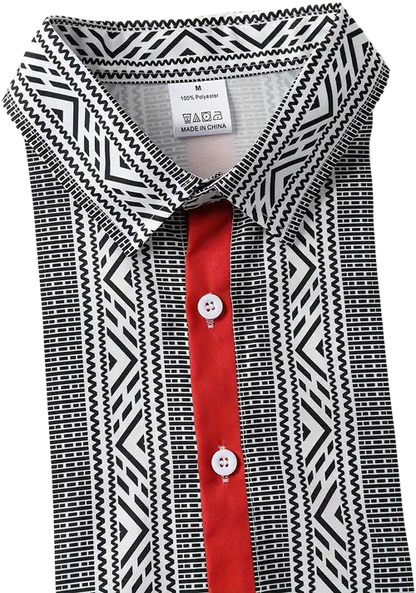 Minimalist Micro-Tribe Panel Shirt